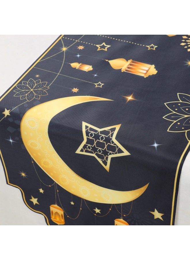 مفرش طاولة رمضان مبارك - زينة طاولة رمضان فوانيس المسجد الإسلامية - مستلزمات زينة حفلة رمضان مبارك 2026 - Image 3